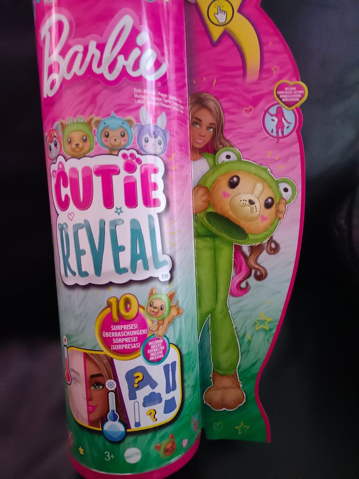 Barbie-Cutie Reveal-Poupée sur le thème des costumes chiot grenouille - photo numéro 2