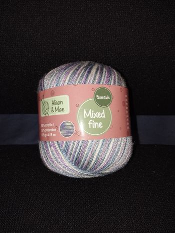 * 1 pelote bleu, violet et blanc Mixed fine par Alison & Mae