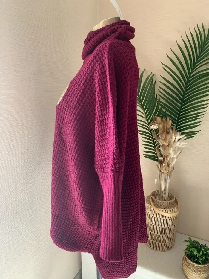 Très beau pull col roulé femme avec inscription love - photo numéro 3