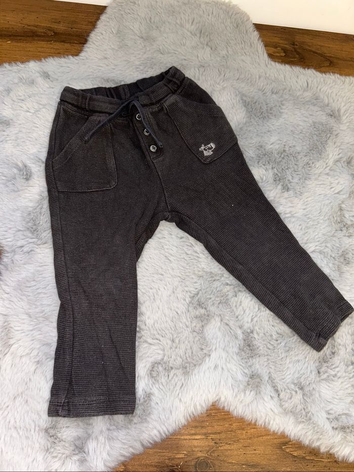 Pantalon souple gris foncé - 24 mois - Kiabi