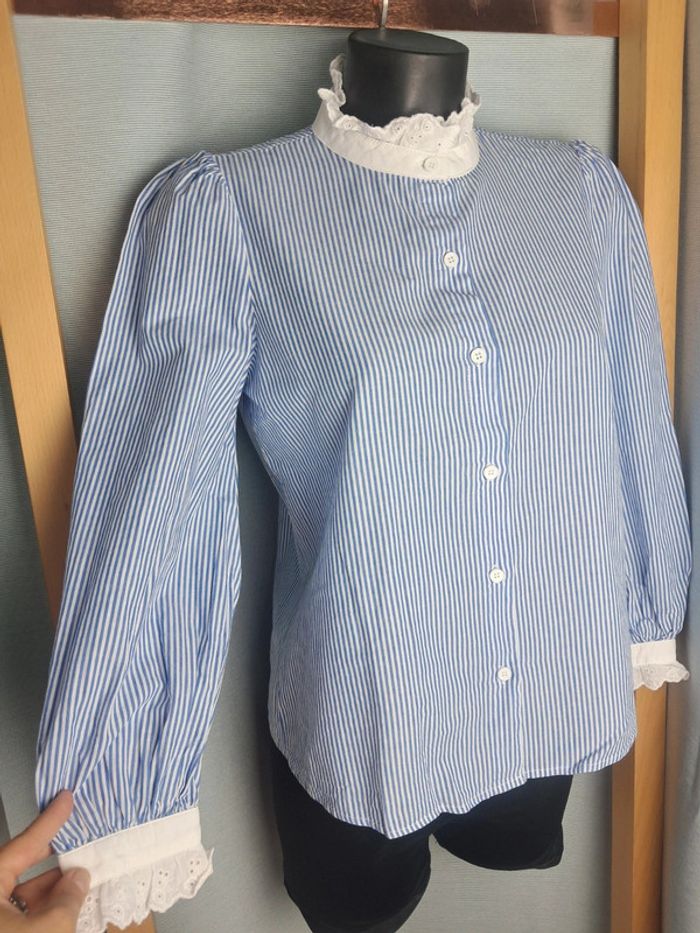Cerise blue chemise T 36/38 en tbe - photo numéro 2