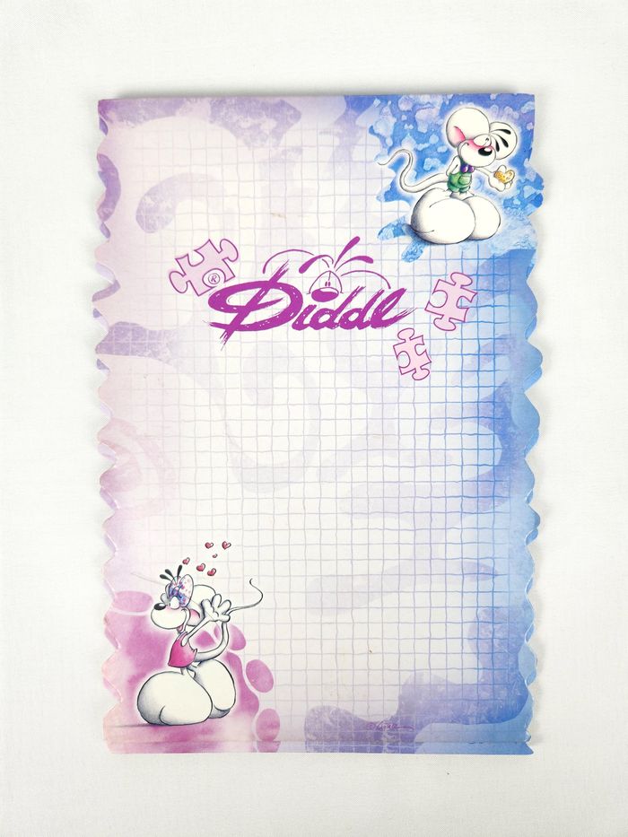 Bloc de Feuilles Diddl Original A5 "Puzzle" - 21 Feuilles - Très Bon État