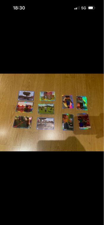 Lot de 10 cartes Minecraft pour livre panini neuf