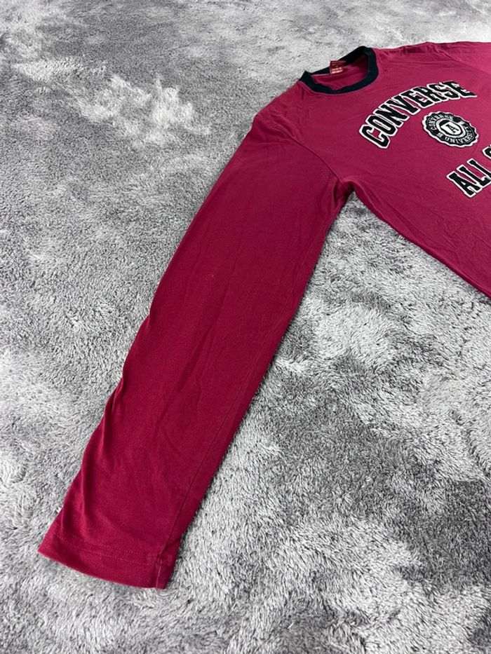 T-shirt manches longues Converse All Star Bordeaux – Taille XL - photo numéro 11