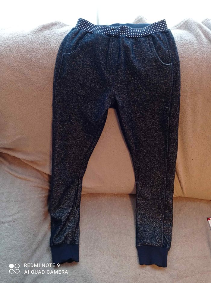Pantalon sportwear bleu pailleté boboli