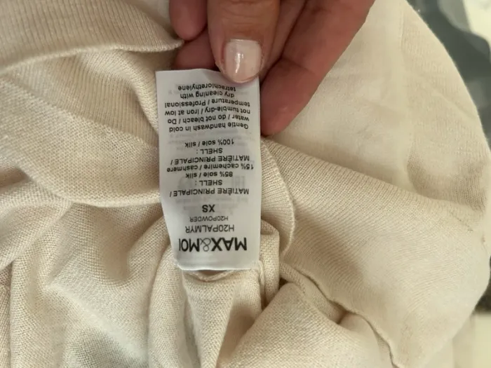 Max&moi pull fin en soie écru taille XS/34 - photo numéro 6