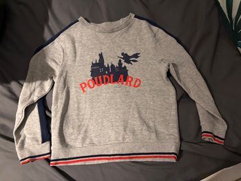 Sweat gris col rond poudlard 8 ans