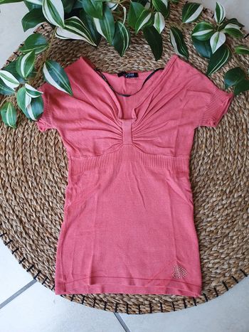 Haut maille Morgan corail