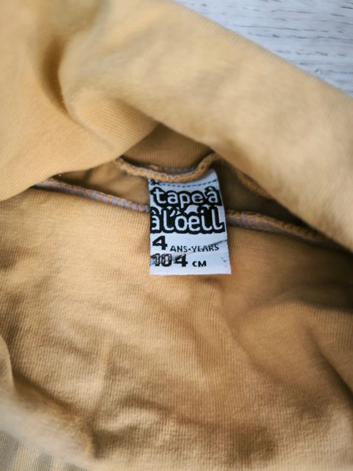 Tee shirt col roulé tape à l'oeil 4ans - photo numéro 3