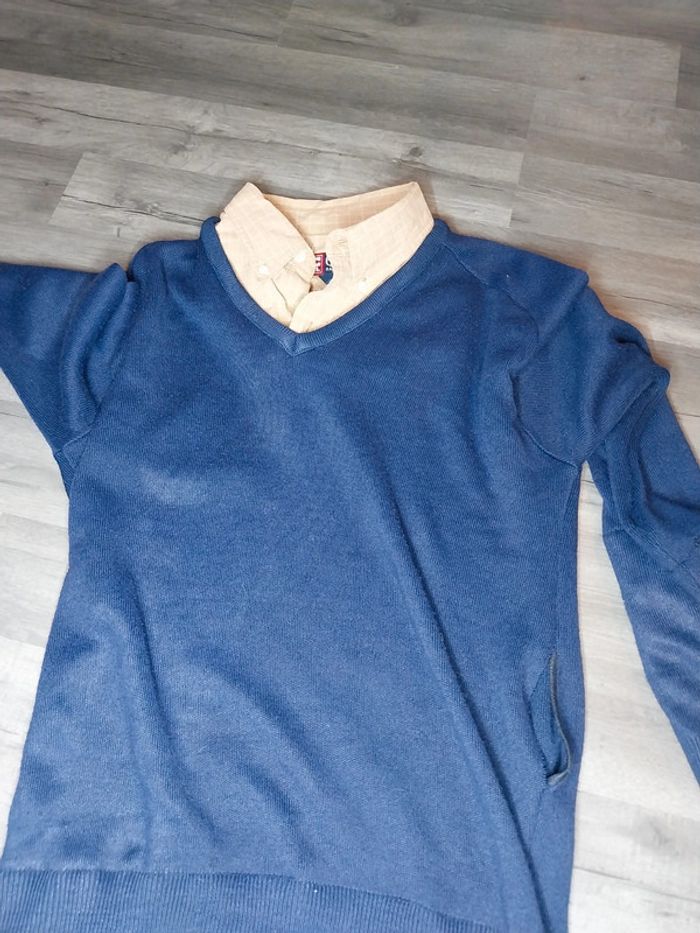 Pull avec chemise intégrée Chaps ralph lauren L - photo numéro 3