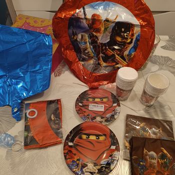 Lot decoration anniversaire ninja go