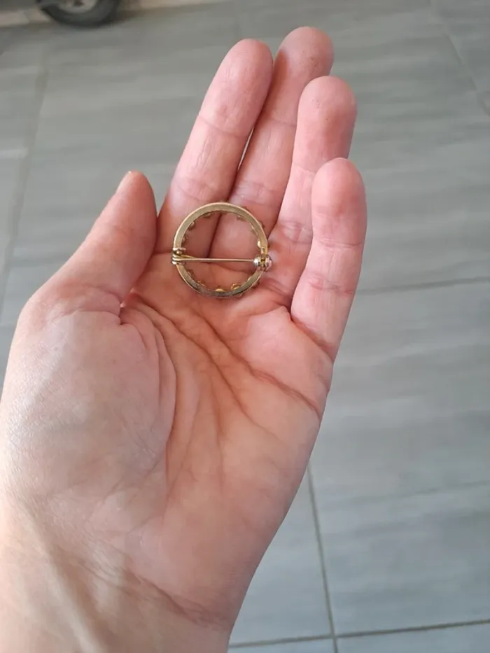 Broche ronde vintage - photo numéro 4