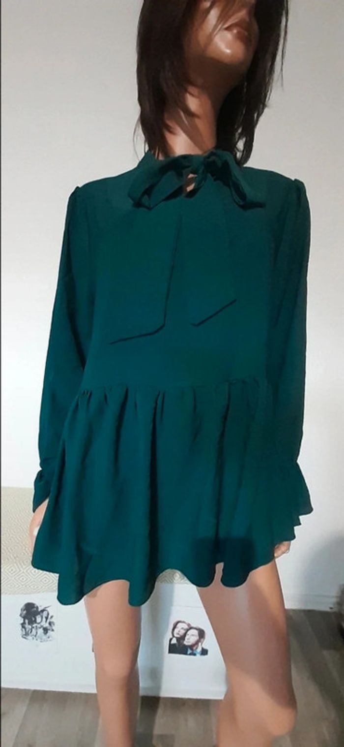 Blouse vert émeraude XL