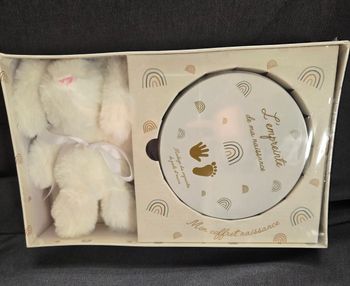 Coffret naissance peluche Lapin et l'empreinte de ma naissance - Atmosphera