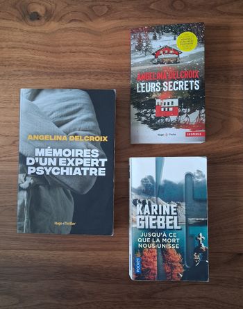 Lot de 3 Thrillers dont 2 d’Angélina Delcroix 