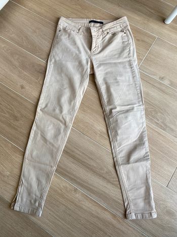 Jean beige femme Zara 36