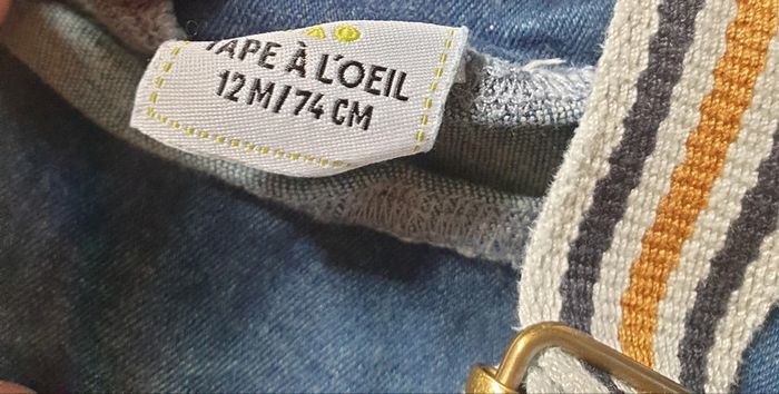 💚 Salopette en jeans 12 mois Tape à l'œil #emyfleury_12moisgarçon - photo numéro 3
