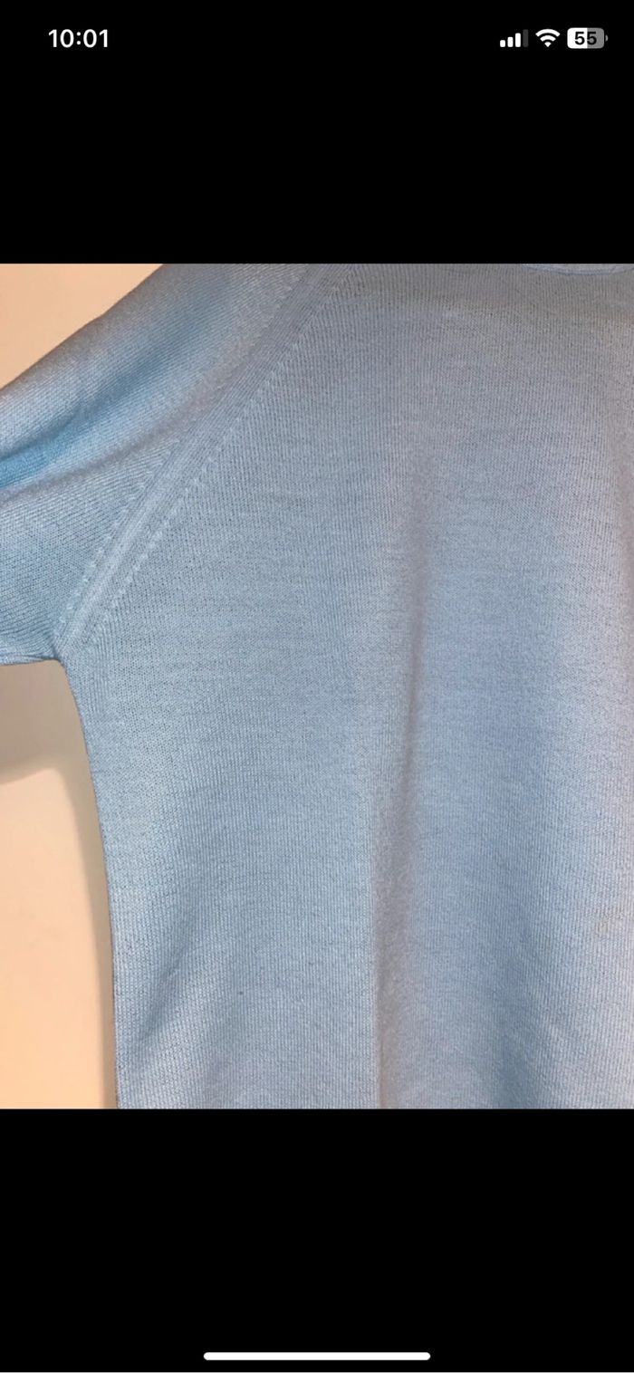 Pull col  montant bleu - photo numéro 4