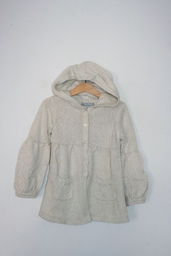 Gilet à capuche beige