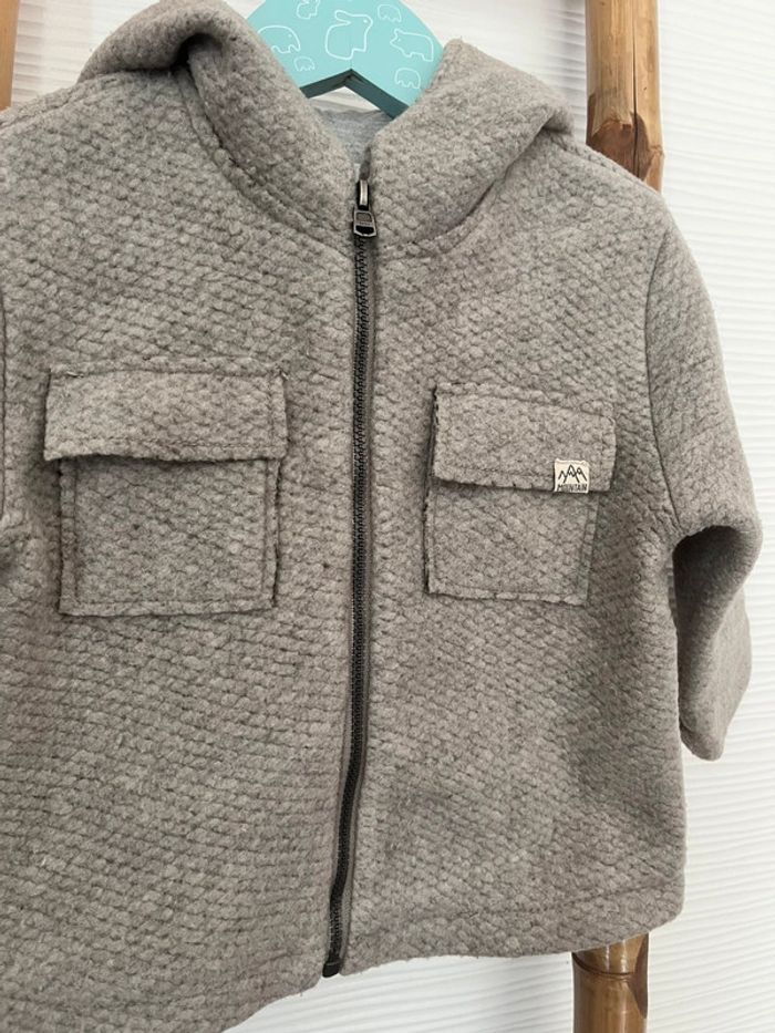 Veste zippée à capuche taille 9-12 mois (80cm) - photo numéro 3