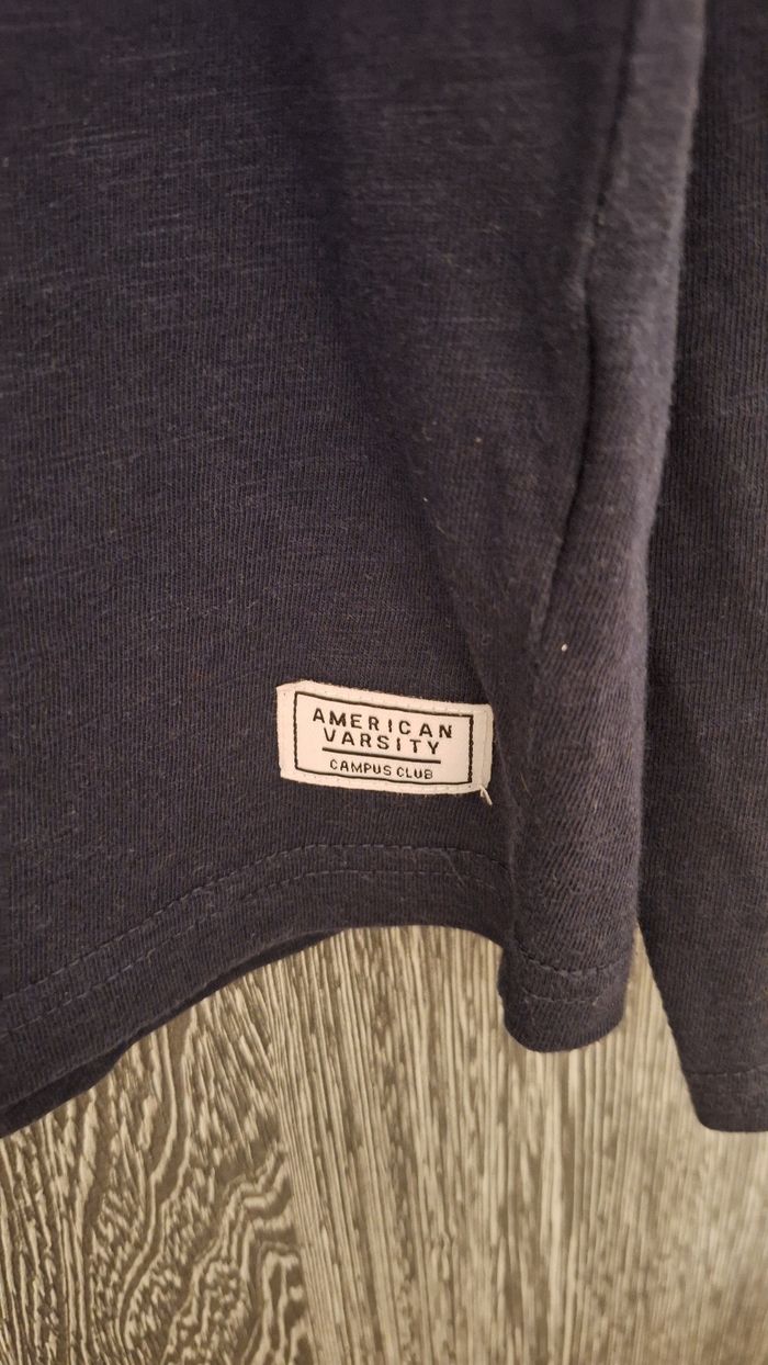 Tee-shirt manches longues basique bleu marine - photo numéro 3