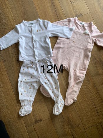 Lot de 2 pyjamas 12M
