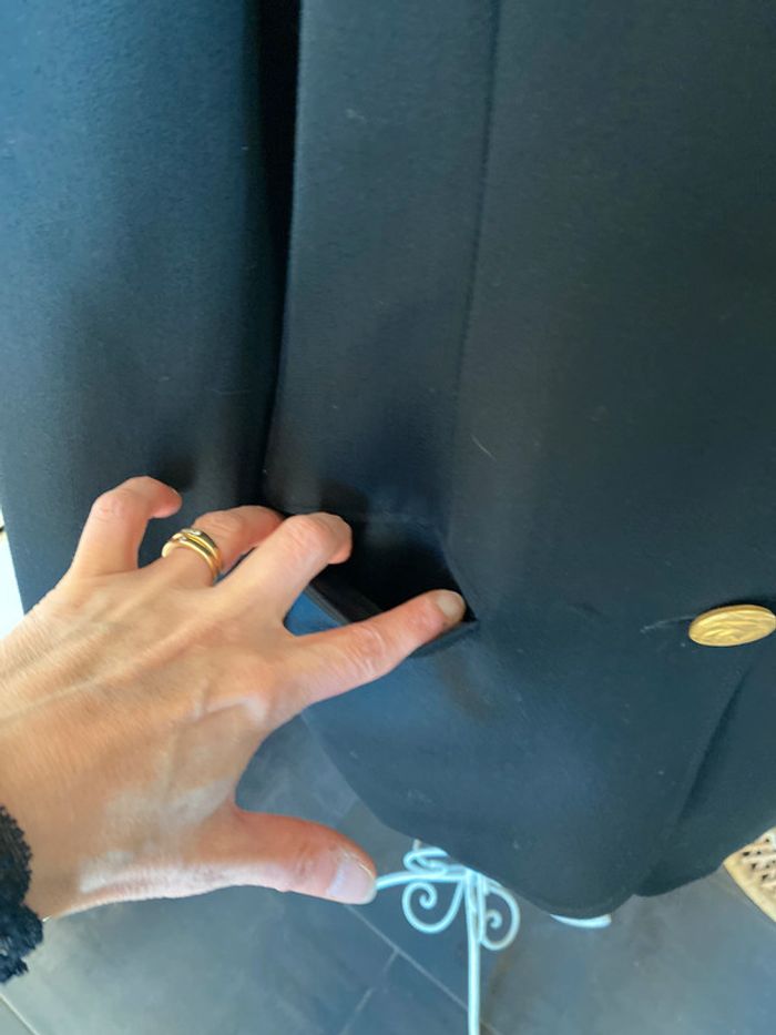 Blazer noir à boutons dorés Fedora taille 38 Made in France - photo numéro 6