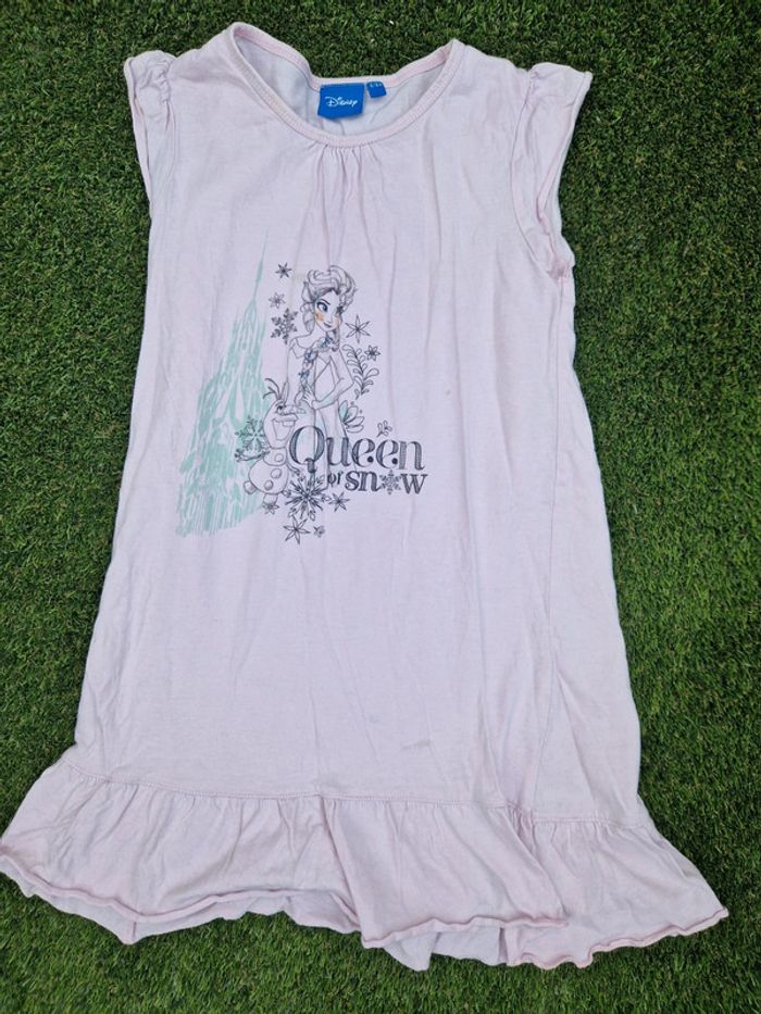 Chemise de nuit 6/8 ans reine des neiges disney rose