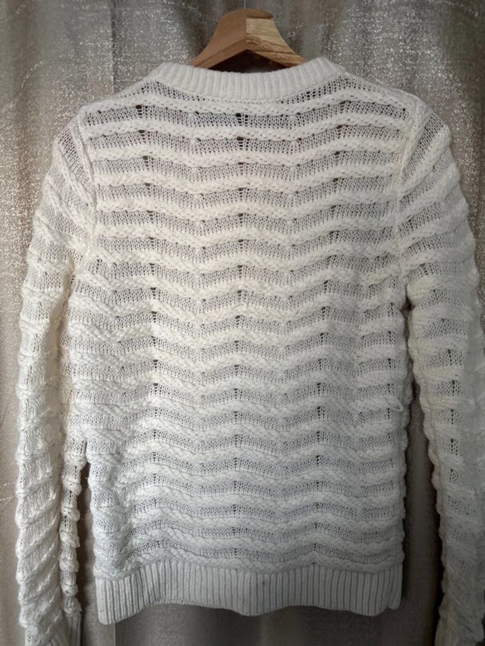 Pull ajouré Tommy Hilfiger femme – blanc cassé – Taille XS - photo numéro 8