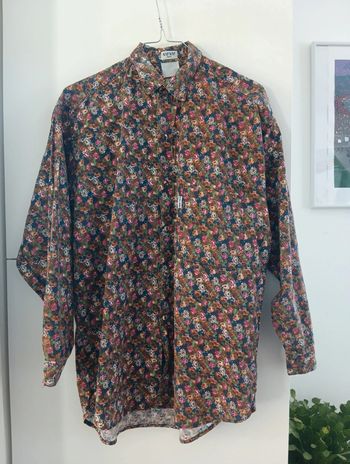 Chemise en coton fleurie Naf Naf vintage