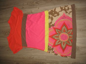 ROBE MC ORANGE ROSE A MOTIFS "MISS CAPTAIN" - TAILLE 42 - n°14