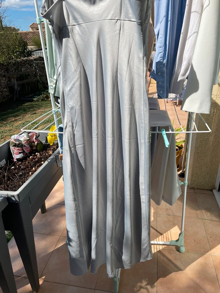 Robe longue gris brillant H&M taille s - photo numéro 3