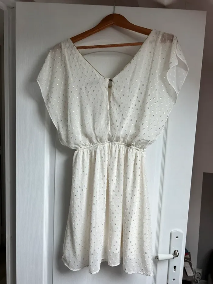 Robe Vintage love crème et or - photo numéro 2