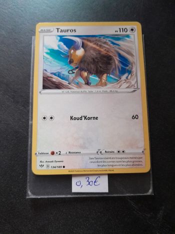 Carte Pokémon Tauros 134/189