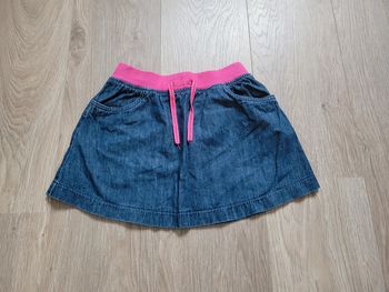 Jupe en jean ceinture rose fuchsia