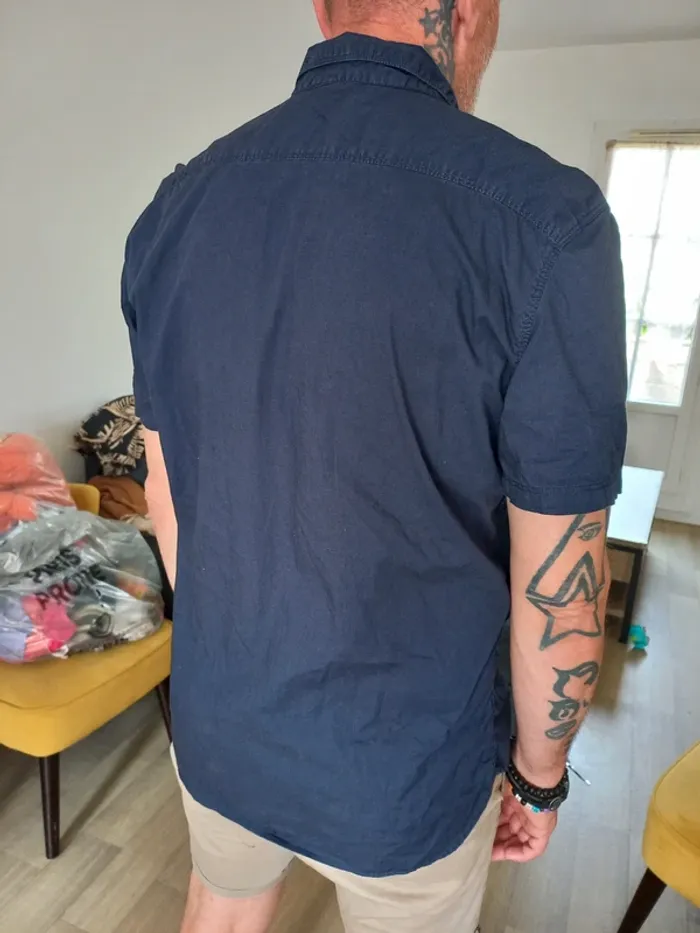 Chemise homme bleue L - photo numéro 4
