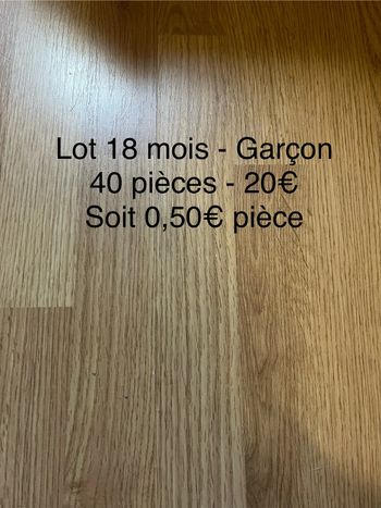 Lot 18 mois - Garçon