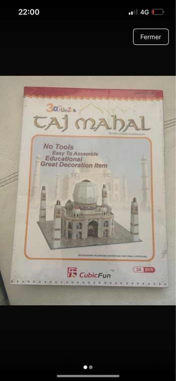 Puzzle 3 D taj mahal  neuf 