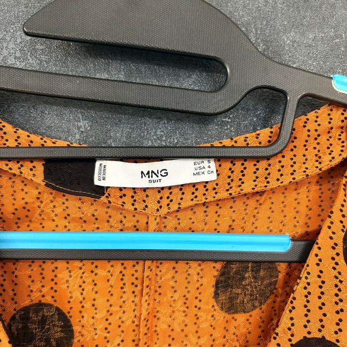 Blouse Mango à pois orange noir S - photo numéro 6