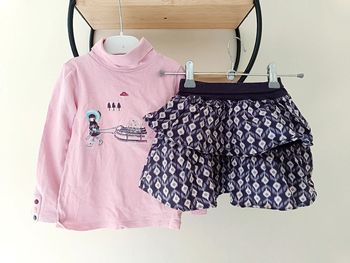 3 ans ensemble sergent major Teeshirt col et jupe