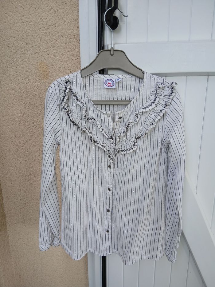 chemise rayée filles CDP taille 8 ans - photo numéro 1