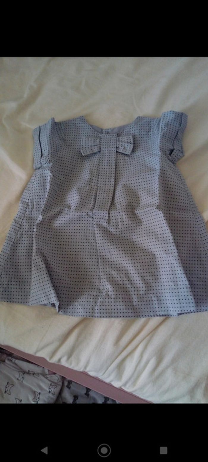 Robe à pois avec noeud Jacadi neuve