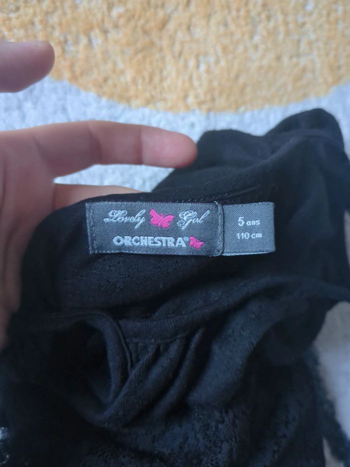 Débardeur noir volants dentellesm 5 ans - photo numéro 3