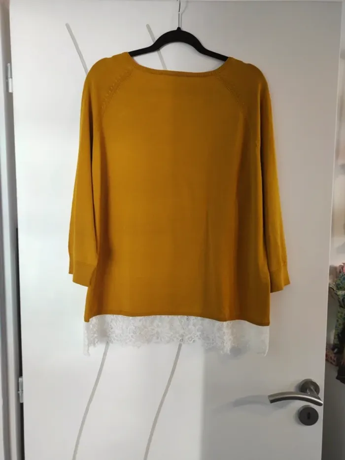Pull fin moutarde Promod taille XL - photo numéro 4