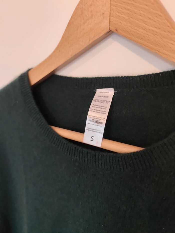 Pull vert sapin 100% cachemire S - photo numéro 2