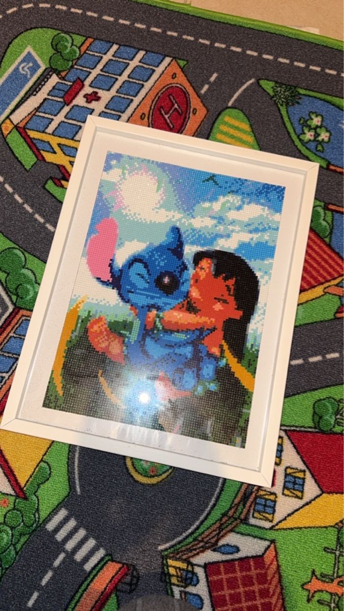 Diamond painting Stitch avec cadre