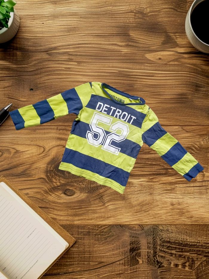 T-shirt rayé manches longues pour garçon taille 2 ans