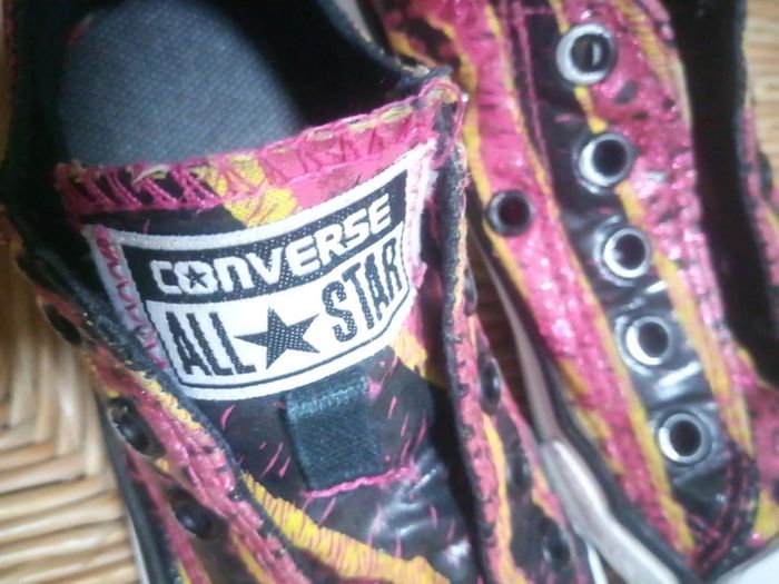 Converses roses oranges noires - photo numéro 5