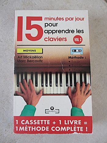 Livre 15 min par jour pour apprendre les claviers – Volume 2 (moyens) – Collection guides marabout