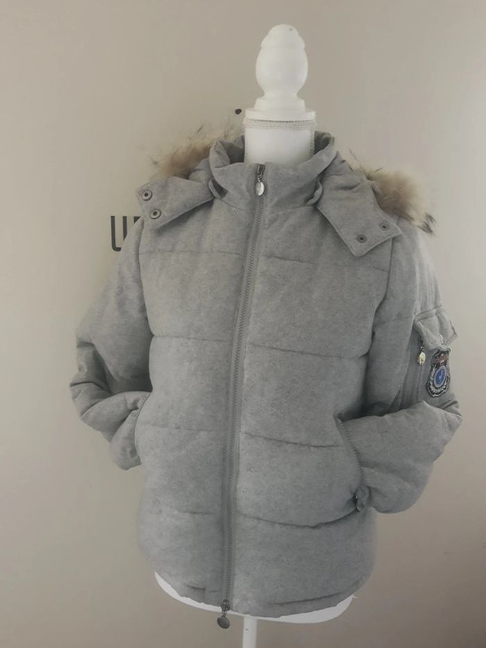 Magnifique blouson hiver bien chaud laine gris Karl Marc John comme neuf - photo numéro 5